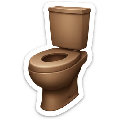 brown covered toilet sticker