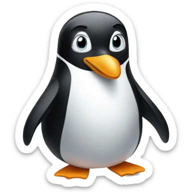 Classy penguin sticker