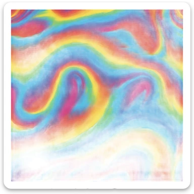 A rainbow yeti poop swirl emoji sticker