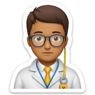 Tailor with Measuring Tape around neck  sticker