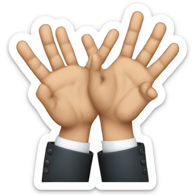 Shavkat Mirziyoyev open hands sticker