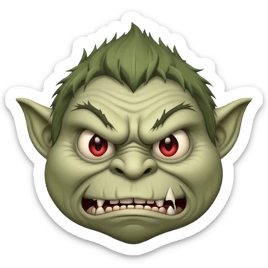  Scary troll face sticker