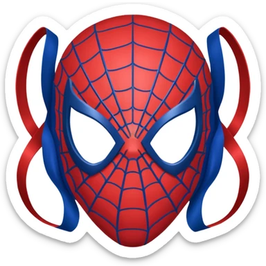 Spiderman mask emoji sticker