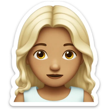 una niña durmiendo  sticker