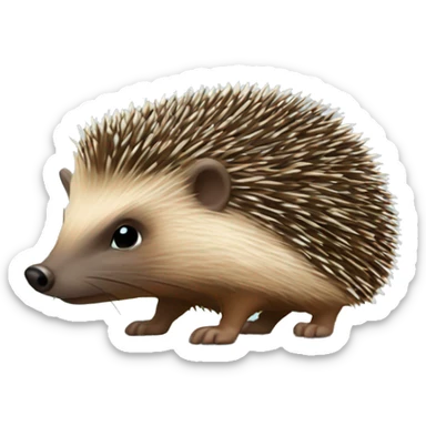 Hedge hog with Santa hat on sticker