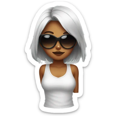 Demon girl with sunglasses  sticker