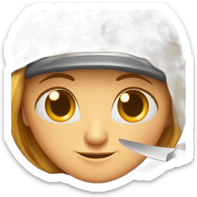 Chat avec un couteau qui fait des pizzas les yeux bander sur un skate sticker