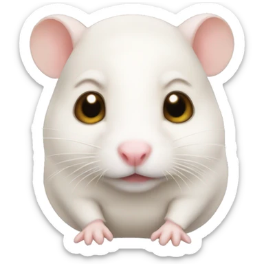 bald hamster  sticker