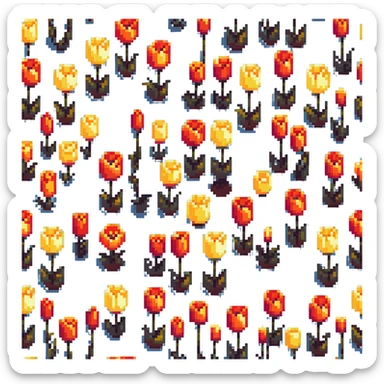 tulip garden sticker