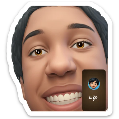 meme boy with black hair sticker