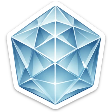 generate beautiful white crystal capital i sticker