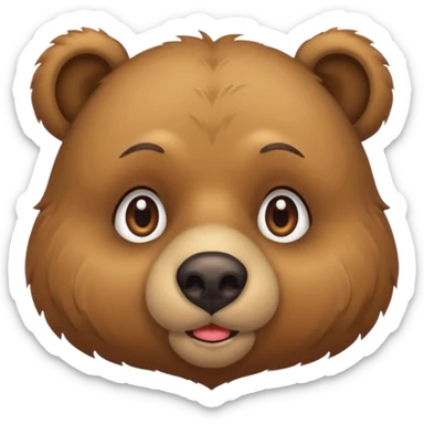 bear with eyelashes send kissing sticker