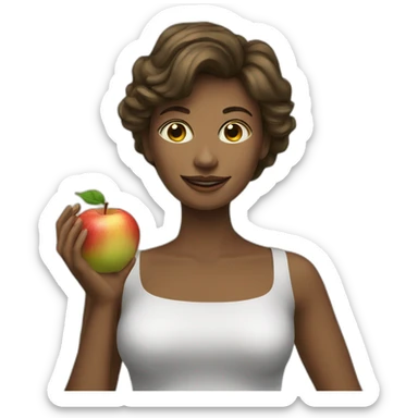 une femme avec pomme sticker