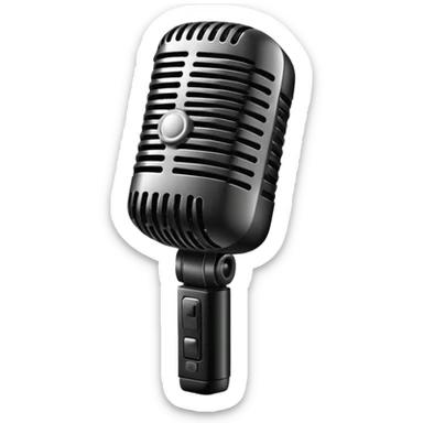 Microphone singing emoji  sticker