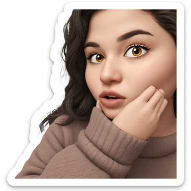 girl in cozy sweater sticker