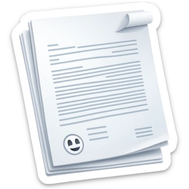 contract document white paper sticker