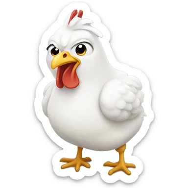 White Chicken sticker