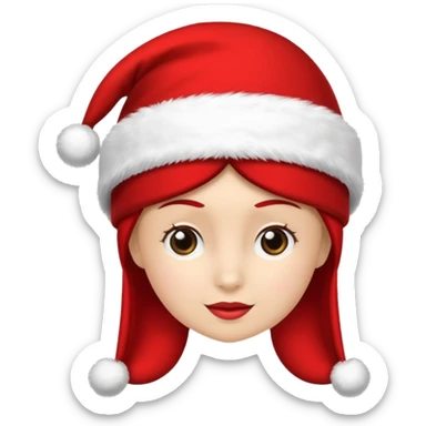 gorro mamá Noél navideño sticker