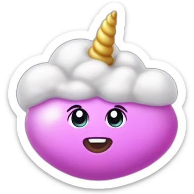 A unicorn poop sticker