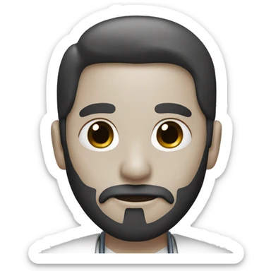 White skin, Black beard, doctor  sticker