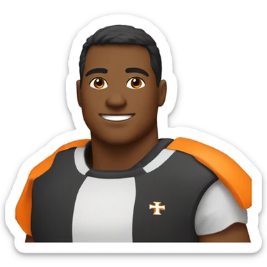 Tennessee volunteer wearing orange and black  sticker