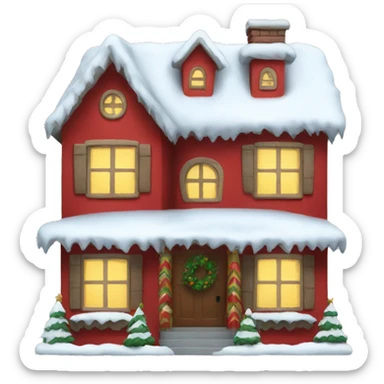Christmas house sticker