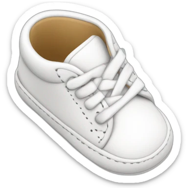 baby white shoe top view sticker