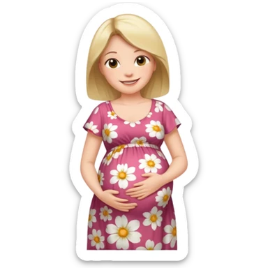 pregnant lady  sticker