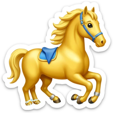Golden horse shore sticker