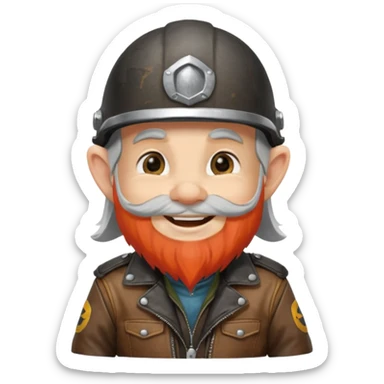 Gnome biker sticker
