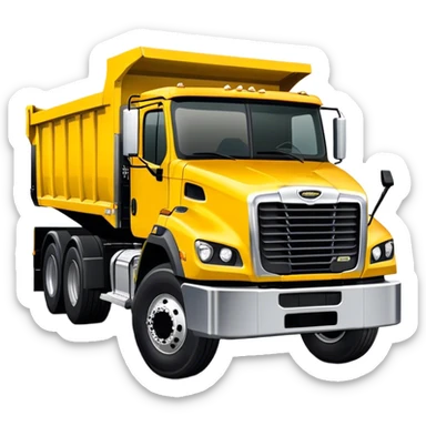 Dump Truck - Freightliner 114SD (Model Year: 2022) (Iconic colour: Yellow with black and silver) sticker
