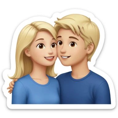 Love kissing mod boy and girl sticker