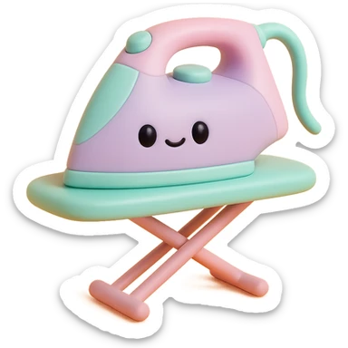 iron and ironing board sticker