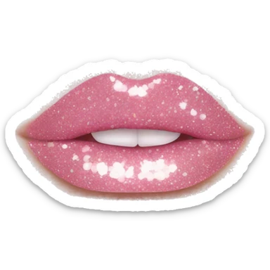 Light pink glitter lipgloss  sticker