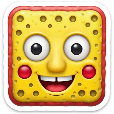 I want SpongeBob in red sticker