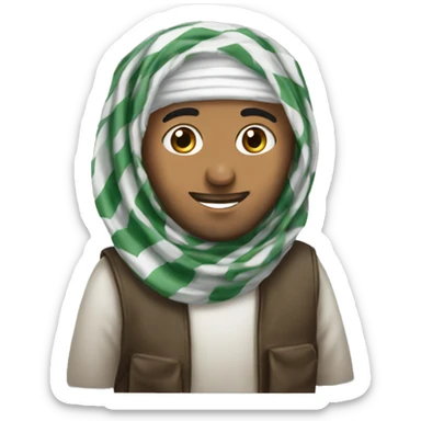 palestinian wearing keffiyah sticker