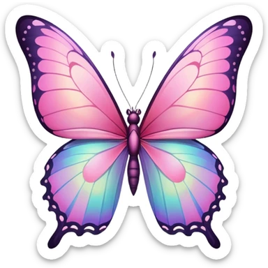 Pink butterfly sticker