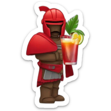Red Spartans with a coktails sticker