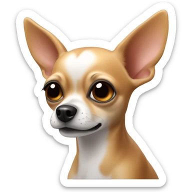 Chihuahua with antler sticker