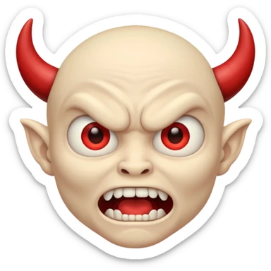very scared demon memoji sticker