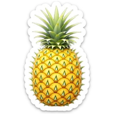 A pineapple flipped 180 degrees clockwise around the x axis  sticker