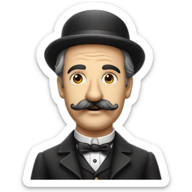 German man with the moustache of Charlie Chaplin sticker