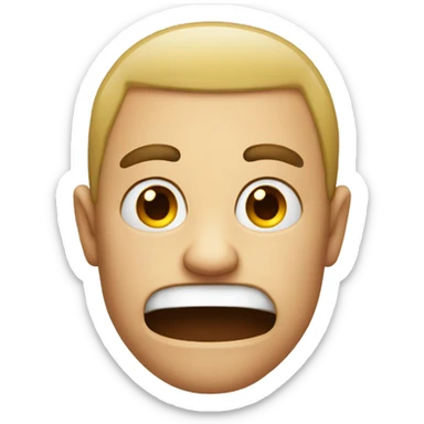 Mad but a straight face sticker