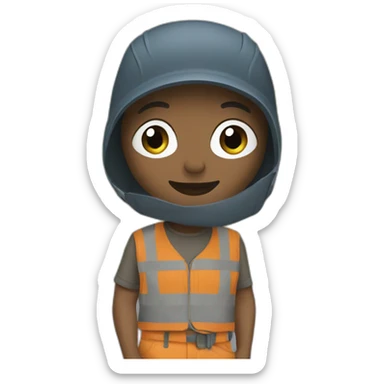 working outside sticker