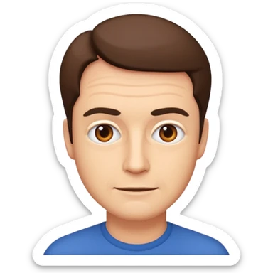 David Firth, British animator, emoji style portrait sticker