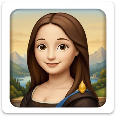 monalisa painting sticker