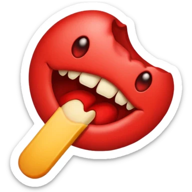 Should say just the words ( bite me ) sticker