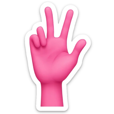 heart gesture with pink hands sticker