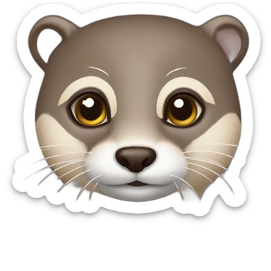 loutre avec des cœur dans les yeux sticker