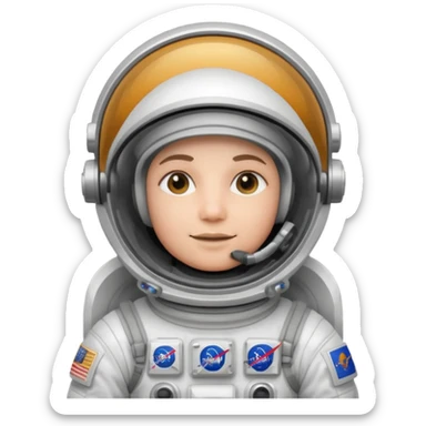 Engineer in an white astronaut suit sticker